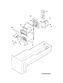 Ice Container parts for Kenmore Refrigerator 253.70343419 (25370343419, 253 70343419) from AppliancePartsPros.com
