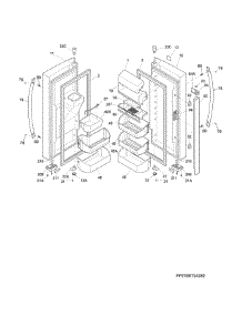 Fresh Food Door parts for Kenmore Refrigerator 253.70343419 (25370343419, 253 70343419) from AppliancePartsPros.com