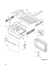 Freezer Drawer, Baskets parts for Kenmore Refrigerator 253.70343419 (25370343419, 253 70343419) from AppliancePartsPros.com