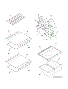 Shelves parts for Kenmore Refrigerator 253.60304414 (25360304414, 253 60304414) from AppliancePartsPros.com