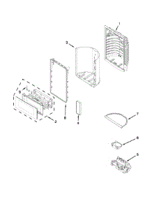 Dispenser Front Parts parts for Kenmore Refrigerator 596.72382413 (59672382413, 596 72382413) from AppliancePartsPros.com