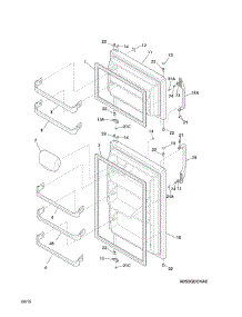 Doors parts for Kenmore Refrigerator 253.60504412 (25360504412, 253 60504412) from AppliancePartsPros.com