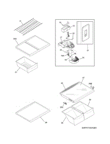 Shelves parts for Kenmore Refrigerator 253.60602412 (25360602412, 253 60602412) from AppliancePartsPros.com
