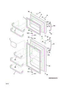 Doors parts for Kenmore Refrigerator 253.60312412 (25360312412, 253 60312412) from AppliancePartsPros.com