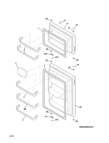 Doors parts for Kenmore Refrigerator 253.60022413 (25360022413, 253 60022413) from AppliancePartsPros.com