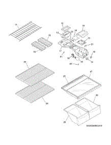 Shelves parts for Kenmore Refrigerator 253.60022413 (25360022413, 253 60022413) from AppliancePartsPros.com