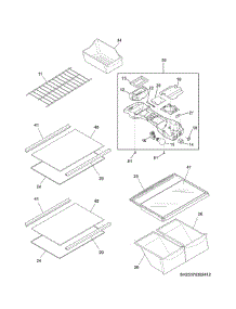 Shleves parts for Kenmore Refrigerator 253.70303412 (25370303412, 253 70303412) from AppliancePartsPros.com