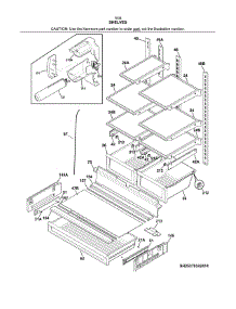 Shelves parts for Kenmore Refrigerator 253.70343417 (25370343417, 253 70343417) from AppliancePartsPros.com