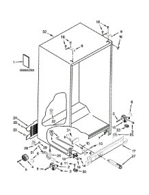 Cabinet Parts parts for Kenmore Refrigerator 106.51799412 (10651799412, 106 51799412) from AppliancePartsPros.com