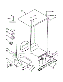 Cabinet Parts parts for Kenmore Refrigerator 106.51789412 (10651789412, 106 51789412) from AppliancePartsPros.com
