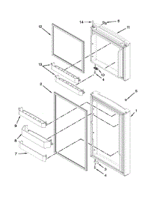 Door Parts parts for Kenmore Refrigerator 106.76392412 (10676392412, 106 76392412) from AppliancePartsPros.com