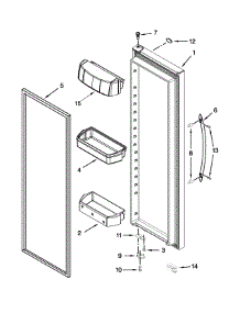 Refrigerator Door Parts parts for Kenmore Refrigerator 106.51782412 (10651782412, 106 51782412) from AppliancePartsPros.com