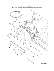 Controls & Ice Dispenser parts for Kenmore Refrigerator 253.70443414 (25370443414, 253 70443414) from AppliancePartsPros.com