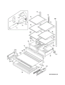 Shelves parts for Kenmore Refrigerator 253.70413413 (25370413413, 253 70413413) from AppliancePartsPros.com