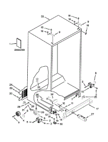 Cabinet Parts parts for Kenmore Refrigerator 106.51124211 (10651124211, 106 51124211) from AppliancePartsPros.com