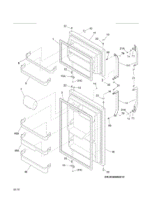 Doors parts for Kenmore Refrigerator 253.60602411 (25360602411, 253 60602411) from AppliancePartsPros.com