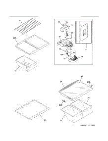 Shelves parts for Kenmore Refrigerator 253.60604411 (25360604411, 253 60604411) from AppliancePartsPros.com