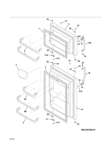 Doors parts for Kenmore Refrigerator 253.60312411 (25360312411, 253 60312411) from AppliancePartsPros.com