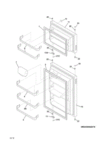 Doors parts for Kenmore Refrigerator 253.60022412 (25360022412, 253 60022412) from AppliancePartsPros.com