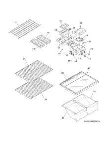 Shelves parts for Kenmore Refrigerator 253.60022412 (25360022412, 253 60022412) from AppliancePartsPros.com