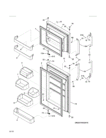 Doors parts for Kenmore Refrigerator 253.70639411 (25370639411, 253 70639411) from AppliancePartsPros.com