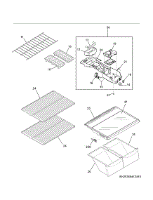 Shelves parts for Kenmore Refrigerator 253.60419411 (25360419411, 253 60419411) from AppliancePartsPros.com
