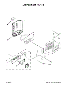 Dispenser Parts parts for Kenmore Refrigerator 106.51762510 (10651762510, 106 51762510) from AppliancePartsPros.com