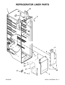 Refrigerator Liner Parts parts for Kenmore Refrigerator 106.51762510 (10651762510, 106 51762510) from AppliancePartsPros.com