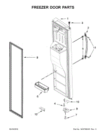 Freezer Door Parts parts for Kenmore Refrigerator 106.51769510 (10651769510, 106 51769510) from AppliancePartsPros.com