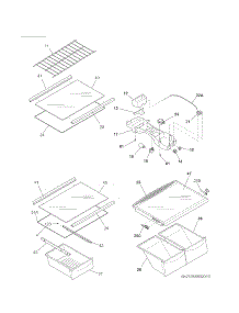 Shelves parts for Kenmore Refrigerator 253.68894015 (25368894015, 253 68894015) from AppliancePartsPros.com