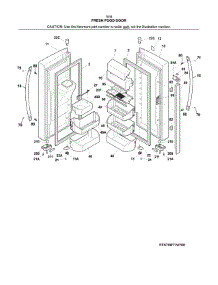 Fresh Food Door parts for Kenmore Refrigerator 253.70349413 (25370349413, 253 70349413) from AppliancePartsPros.com