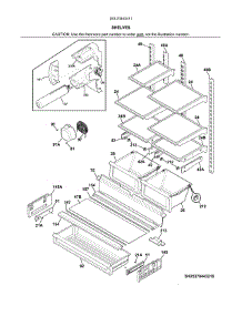 Shelves parts for Kenmore Refrigerator 253.70443411 (25370443411, 253 70443411) from AppliancePartsPros.com