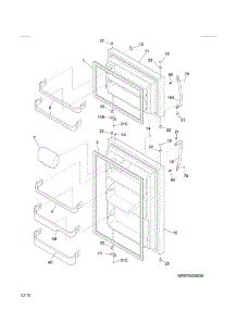 Doors parts for Kenmore Refrigerator 253.67683411 (25367683411, 253 67683411) from AppliancePartsPros.com