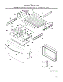 Freezer Drawer, Baskets parts for Kenmore Refrigerator 253.70343412 (25370343412, 253 70343412) from AppliancePartsPros.com