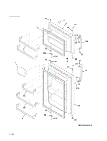 Doors parts for Kenmore Refrigerator 253.70302411 (25370302411, 253 70302411) from AppliancePartsPros.com
