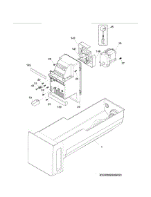 Ice Container parts for Kenmore Refrigerator 253.70349411 (25370349411, 253 70349411) from AppliancePartsPros.com