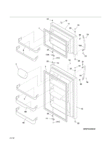 Doors parts for Kenmore Refrigerator 253.60113411 (25360113411, 253 60113411) from AppliancePartsPros.com