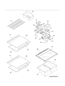 Shelves parts for Kenmore Refrigerator 253.70404411 (25370404411, 253 70404411) from AppliancePartsPros.com