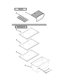 Shelf Parts parts for Kenmore Refrigerator 106.76393411 (10676393411, 106 76393411) from AppliancePartsPros.com