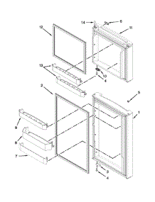 Door Parts parts for Kenmore Refrigerator 106.76393411 (10676393411, 106 76393411) from AppliancePartsPros.com