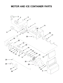 Motor And Ice Container Parts parts for Kenmore Refrigerator 106.51723410 (10651723410, 106 51723410) from AppliancePartsPros.com