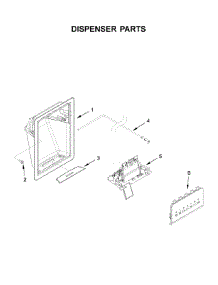 Dispenser Parts parts for Kenmore Refrigerator 106.51722410 (10651722410, 106 51722410) from AppliancePartsPros.com