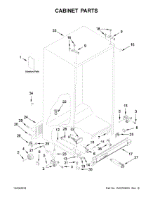 Cabinet Parts parts for Kenmore Refrigerator 106.51722410 (10651722410, 106 51722410) from AppliancePartsPros.com