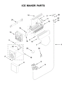 Ice Maker Parts parts for Kenmore Refrigerator 106.51729410 (10651729410, 106 51729410) from AppliancePartsPros.com