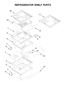 Refrigerator Shelf Parts parts for Kenmore Refrigerator 106.51729410 (10651729410, 106 51729410) from AppliancePartsPros.com