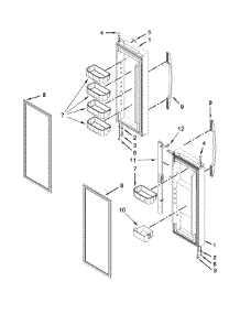 Refrigerator Door Parts parts for Kenmore Refrigerator 106.79472410 (10679472410, 106 79472410) from AppliancePartsPros.com