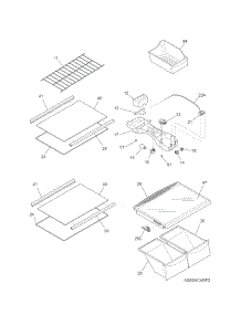 Shelves parts for Kenmore Refrigerator 253.7888401F (2537888401F, 253 7888401F) from AppliancePartsPros.com