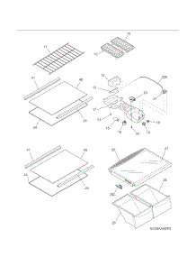 Shelves parts for Kenmore Refrigerator 253.6888201E (2536888201E, 253 6888201E) from AppliancePartsPros.com