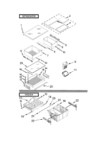 Shelf Parts parts for Kenmore Refrigerator 106.79403410 (10679403410, 106 79403410) from AppliancePartsPros.com