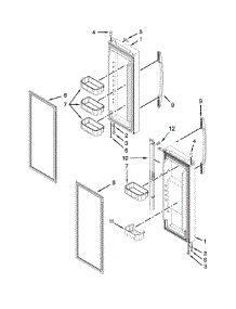 Refrigerator Door Parts parts for Kenmore Refrigerator 106.79403410 (10679403410, 106 79403410) from AppliancePartsPros.com
